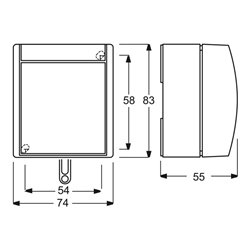 Busch-Jaeger Zugwechselschalter AP 2610/6 W-53