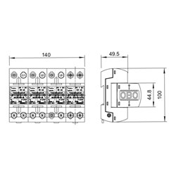 OBO Bettermann Vertr Blitzstromableiter Set f.TT u.TNS Netze MCD 50-B 3+1