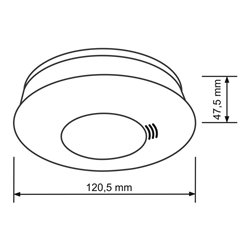 Busch-Jaeger Rauchalarm studioweiß ProfessionalLINE 6833/01-84