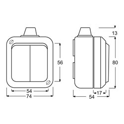 Busch-Jaeger Serienschalter AP 2601/5 WDI