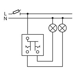Busch-Jaeger Serienschalter AP 2601/5 WDI