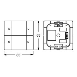 Busch-Jaeger Tastsensor 2fach m.Busankoppler 6126/01-84