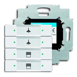 Busch-Jaeger Tastsensor 4fach mit Busankoppler 6127/01-84