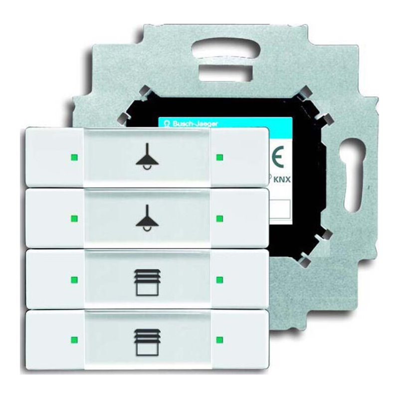 Busch-Jaeger Tastsensor 4fach mit Busankoppler 6127/01-84