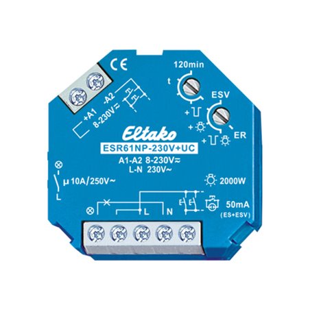 Eltako Stromstoßschalter 1S nicht pot.frei 10A ESR61NP-230V+UC