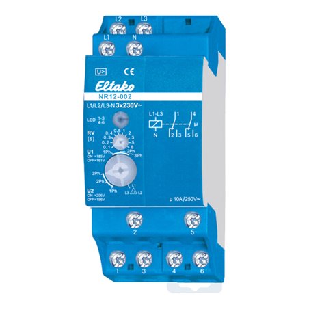 Eltako Netzüberwachungsrelais 2W pot.frei 10A/250V NR12-002-3x230V