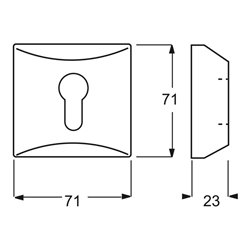 Busch-Jaeger Zentralscheibe alpinws f.Profilhalbzylinder 2155 PZ-34