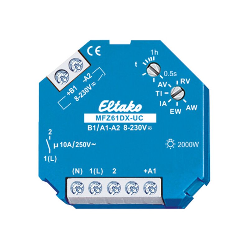 Eltako Zeitrelais,multifunktion 0,1s-1h,10A,1W MFZ61DX-UC