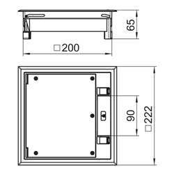 OBO Bettermann Vertr Geräteeinsatz gr GES4-2U10T 7011