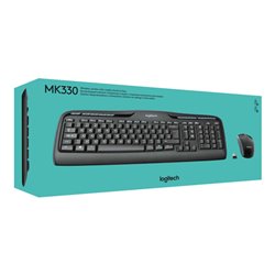 Logitech Tastatur/Maus Set Wireless,1000dpi MK330USB sw