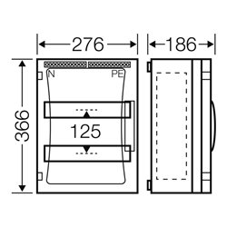 Hensel ENYSTAR-Automatengehäuse 24 Teilungseinheiten FP 1218