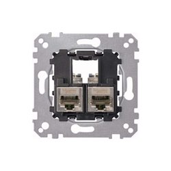 Merten Tragplatte 2fach m. RJ45 Cat6A STP MEG4576-0022