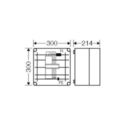 Hensel Sammelschienengehäuse mit Adapter 250A Mi 6202