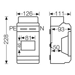 Hensel KV-Automatengehäuse 4,5TE 4,5x18mm IP54 KV 1504