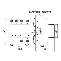 DEHN Kombi-Ableiter TT- u. TN-S-Systeme DSH TT 255