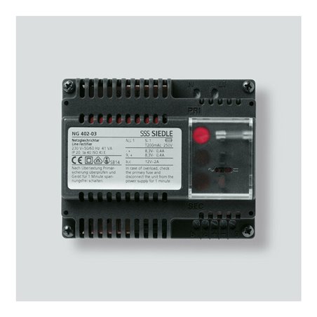 Siedle&Söhne Netzgleichrichter 230V/12VAC - 8,3VDC NG 402-03