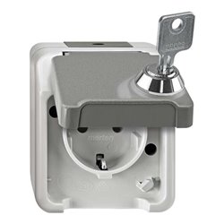 Merten SCHUKO-Steckdose lichtgrau MEG2423-8029