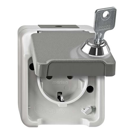 Merten SCHUKO-Steckdose lichtgrau MEG2423-8029