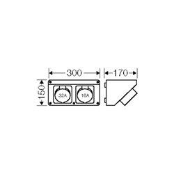 Hensel Mi Connection Box 32A,5p,400V,6h CB 12