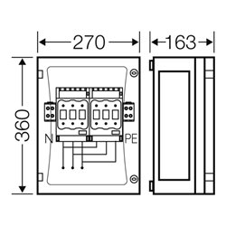 Hensel Lasttrenngehäuse 2xNH 00C,3p 125A FP 4212