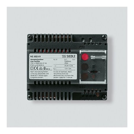Siedle&Söhne Gleichrichter 230V/12VAC - 23,3VDC NG 602-01 DE