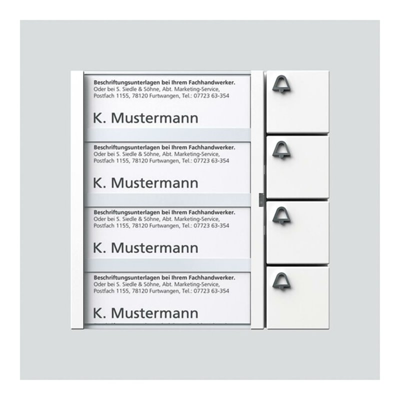 Siedle&Söhne Tasten-Modul weiss TM 612-4 W