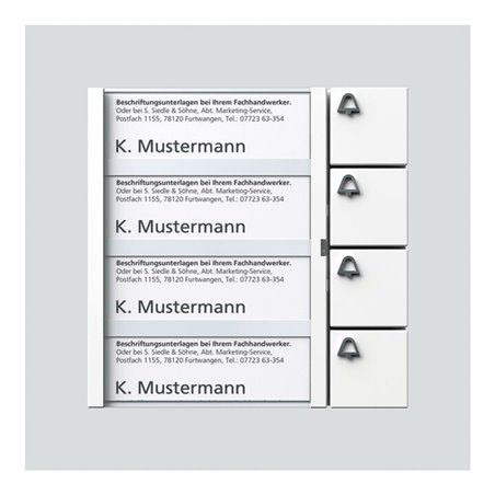 Siedle&Söhne Tasten-Modul weiss TM 612-4 W