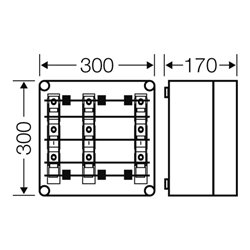 Hensel Sicherungsgehäuse 3x3x63A,D02 Mi 3266