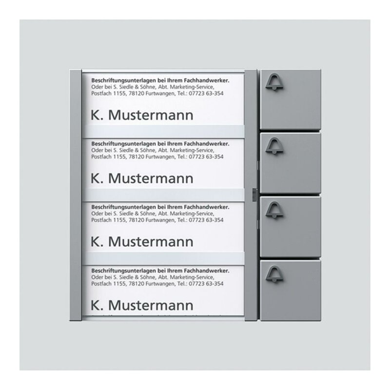 Siedle&Söhne Bus-Tasten-Modul si/met BTM 650-04 SM