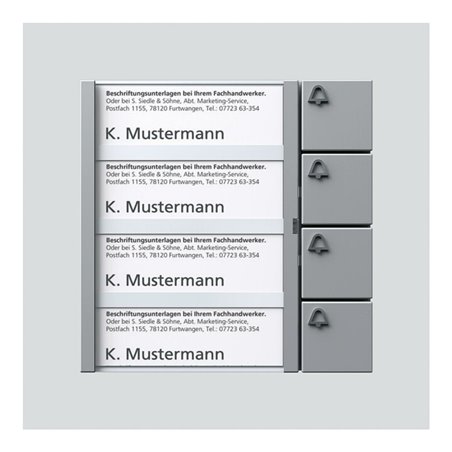 Siedle&Söhne Bus-Tasten-Modul si/met BTM 650-04 SM