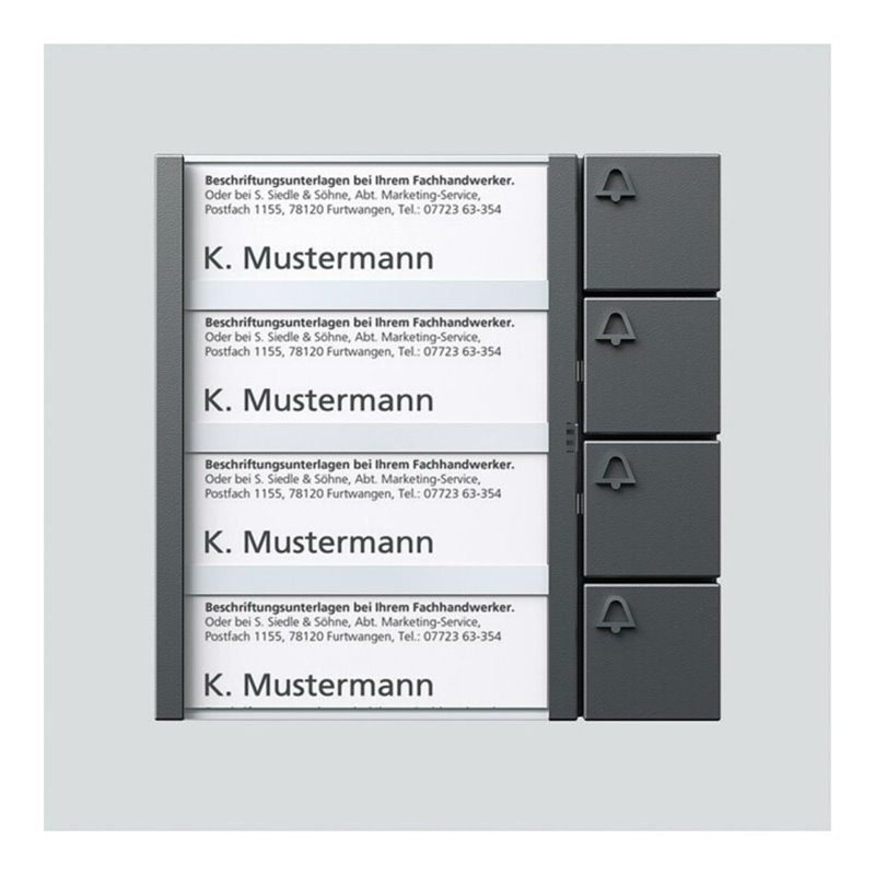 Siedle&Söhne Bus-Tasten-Modul dgr/gli BTM 650-04 DG
