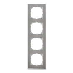 Merten Decor-Rahmen 4-fach Edelstahl/aluminium MEG4040-3646