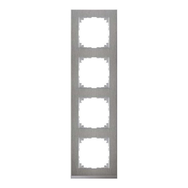 Merten Decor-Rahmen 4-fach Edelstahl/aluminium MEG4040-3646
