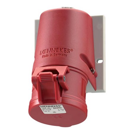 Mennekes Wanddose TwinCONTACT 16A,4p,6h,400V,IP44 1343