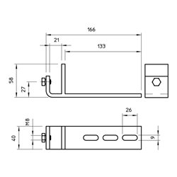 OBO Bettermann Vertr Befestigungsklemmstück BFK 166 58 20 FT