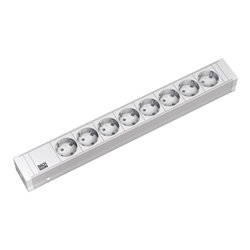 Bachmann 19Zoll Steckdosenleiste 8f H52mm 8xSchutzk. ws 333.001