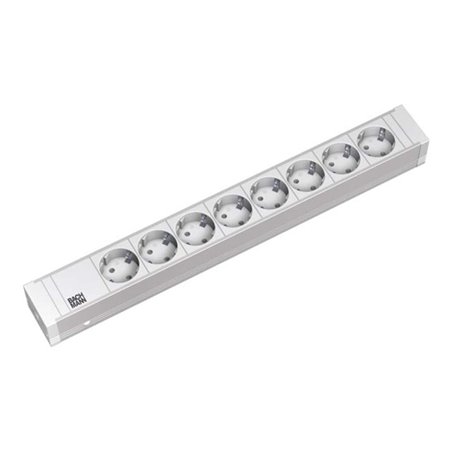 Bachmann 19Zoll Steckdosenleiste 8f H52mm 8xSchutzk. ws 333.001