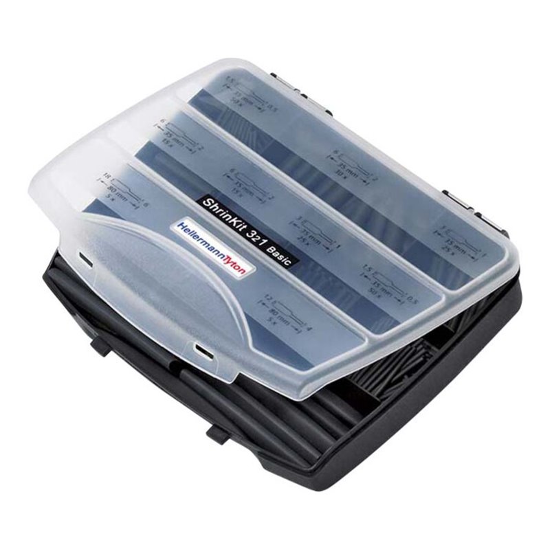 HellermannTyton Schrumpfschlauch-Set 321 Basic-PO-X-BK ShrinKit380-03001