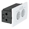 OBO Bettermann Vertr Steckdoseneinheit 2fach 84x140x59 rws SDE-RW D0RW2B