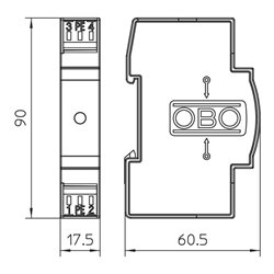 OBO Bettermann Vertr Blitzbarriere 230V AC VF230-AC/DC