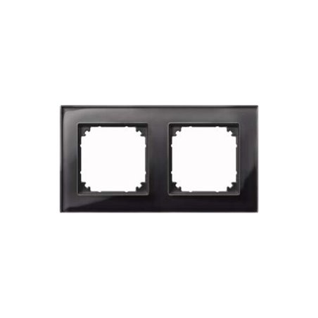 Merten Rahmen Glas 2f.on/sw waage/senkrecht 489203