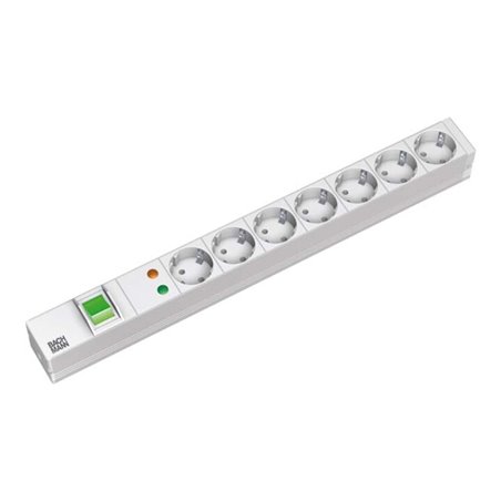 Bachmann 19Zoll Steckdosenleiste 7f mit Schalter, alu 333.405