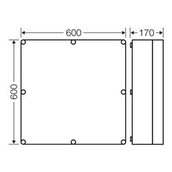 Hensel Leergehäuse 600x600x170 Mi 0800