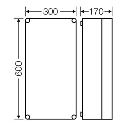 Hensel Leergehäuse 275x575x146mm Mi 0401