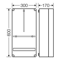 Hensel Zählergehäuse 300x600x170mm T146 Mi 2400