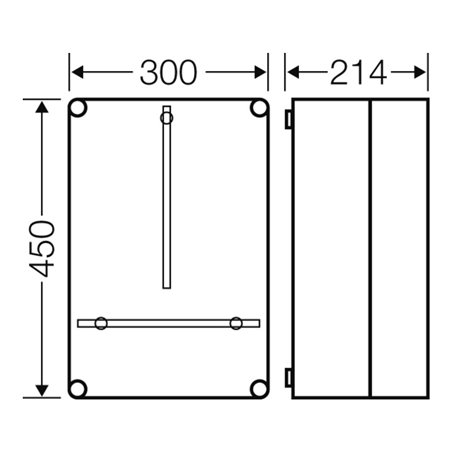 Hensel Zählergehäuse 300x450x214mm T190 Mi 2310