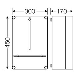 Hensel Zählergehäuse 300x450x170mm T146 Mi 2300