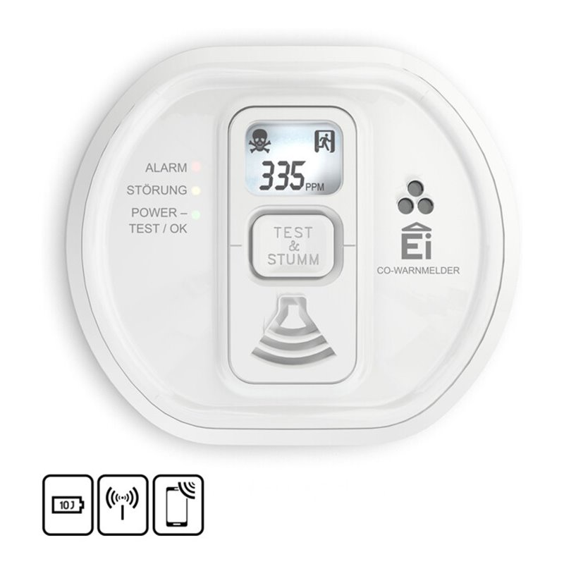 Ei Electronics Kohlenmonoxidwarnmelder 10-Jahres Batt.Funk+ Ei208iDW-3XD