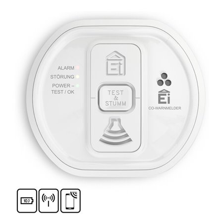 Ei Electronics Kohlenmonoxidwarnmelder 10-Jahres Batt.Funk Ei208iW-3XD