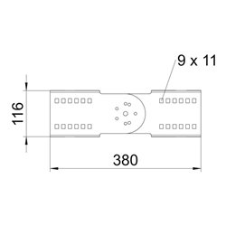 OBO Bettermann Vertr Gelenkverbinder 110x330mm WRGV 110 FS